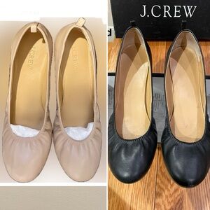 J crew ballet flat bundle  NEW nude OLD black - size 8